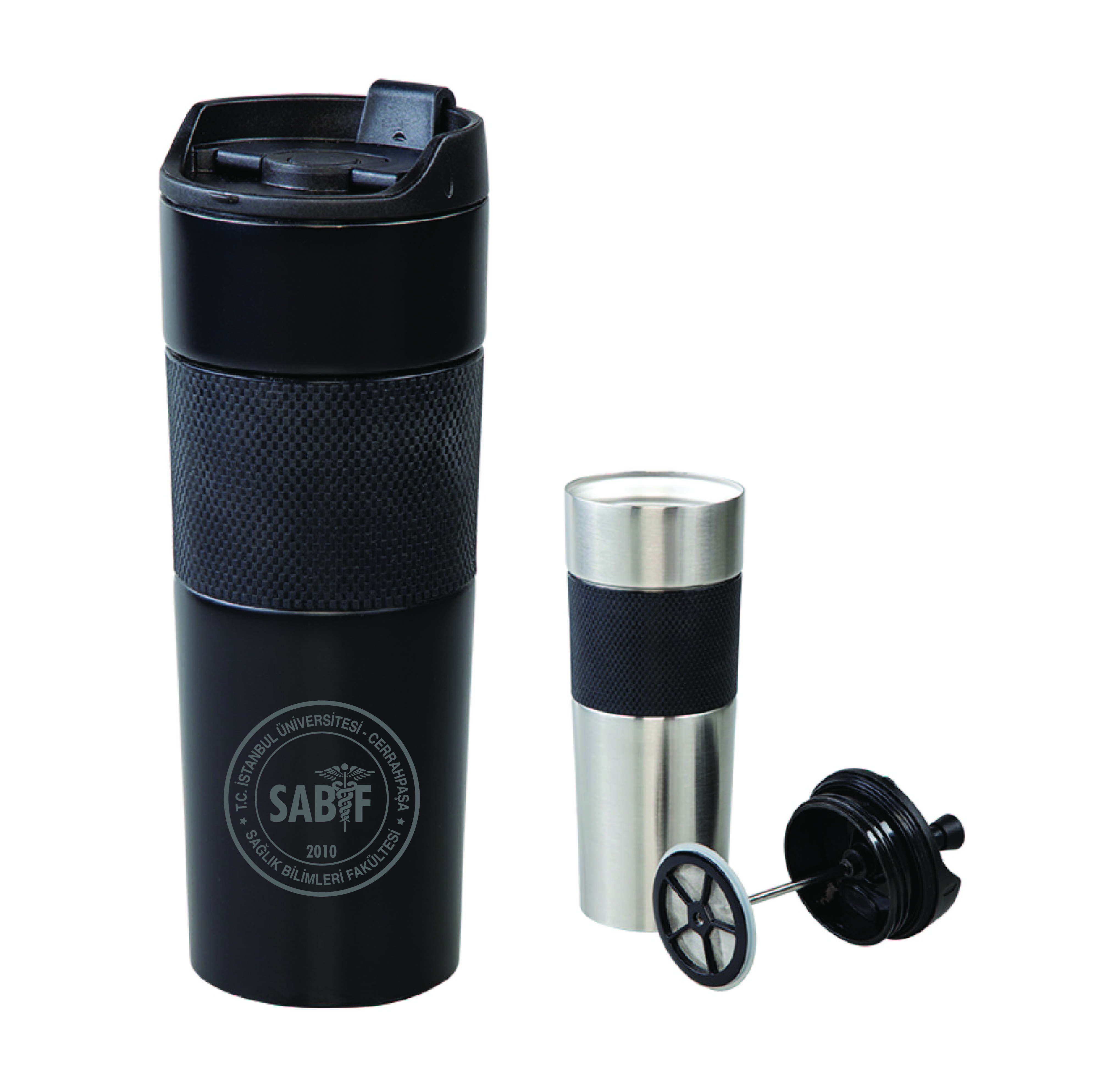 İÜC Saglik Bilimleri Fakültesi French Press Çelik Termos