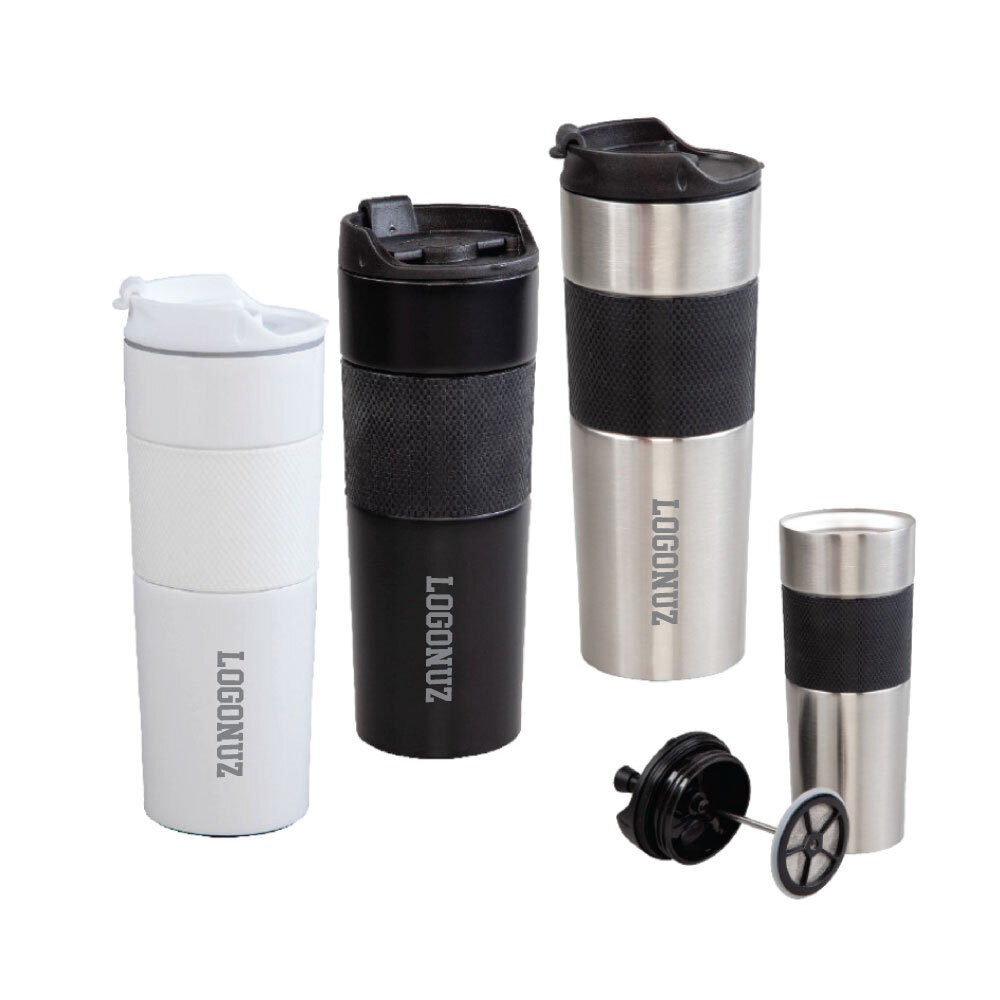Toplu Sipariş - French Press Çelik Termos 450 ML